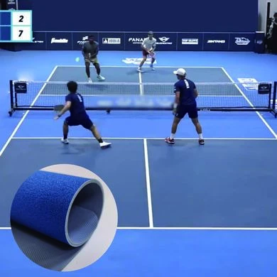 Rhôl Lloriau Vinyl Chwaraeon Gwydn Wedi'i Gynllunio ar gyfer Cyrtiau Pickleball, Campfeydd Dan Do A Mannau Hamdden Awyr Agored